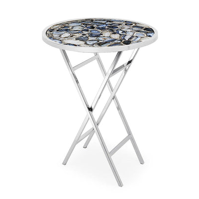 Abhika Beistelltisch mit kostbarem Achat | H 75 cm