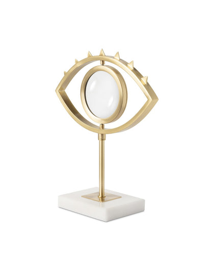 Abhika Dekoobjekt & Lupe Magnifier Eye Bronze | H 40 cm