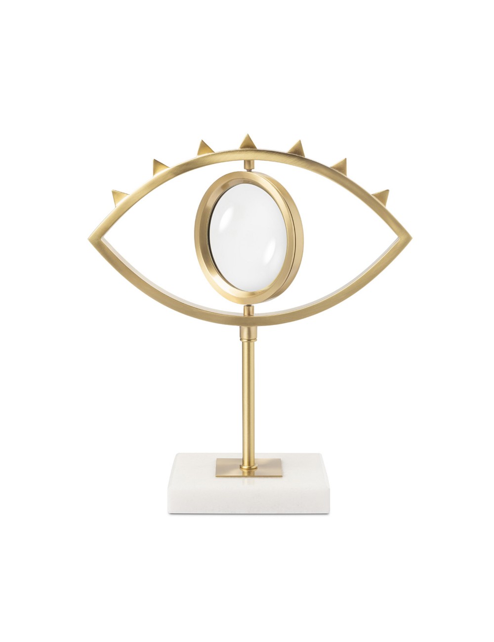 Abhika Dekoobjekt & Lupe Magnifier Eye Bronze | H 40 cm