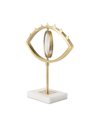 Abhika Dekoobjekt & Lupe Magnifier Eye Bronze | H 40 cm