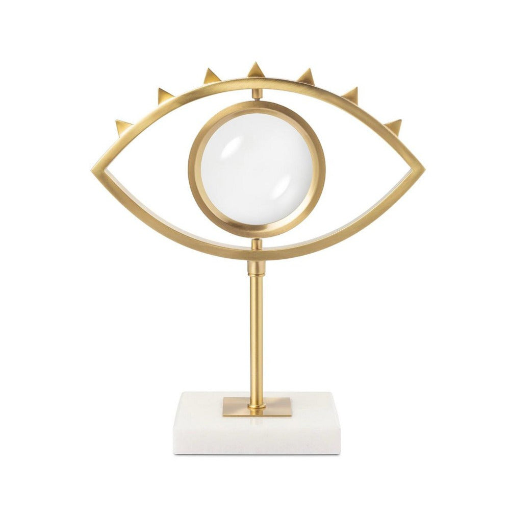 Abhika Dekoobjekt & Lupe Magnifier Eye Bronze | H 40 cm