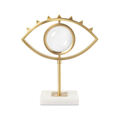 Abhika Dekoobjekt & Lupe Magnifier Eye Bronze | H 40 cm