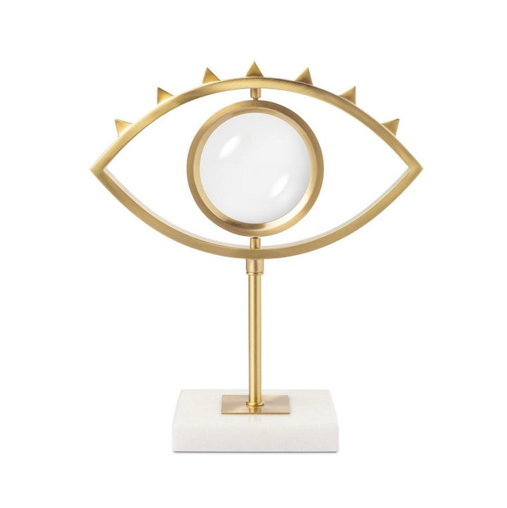 Abhika Dekoobjekt & Lupe Magnifier Eye Bronze | H 40 cm
