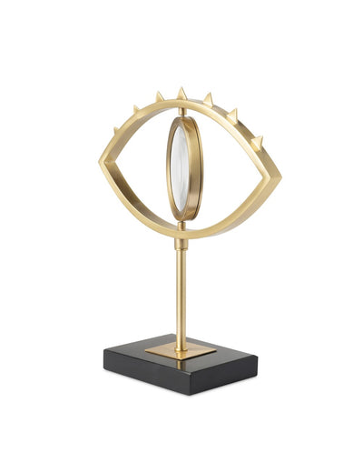 Abhika Dekoobjekt & Lupe Magnifier Eye Bronze | H 40 cm