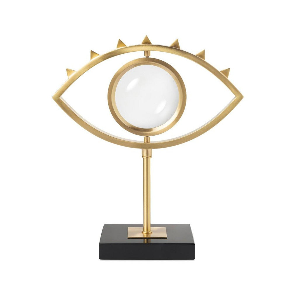Abhika Dekoobjekt & Lupe Magnifier Eye Bronze | H 40 cm