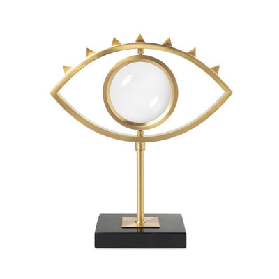 Abhika Dekoobjekt & Lupe Magnifier Eye Bronze | H 40 cm