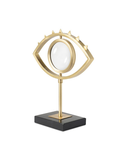 Abhika Dekoobjekt & Lupe Magnifier Eye Bronze | H 40 cm