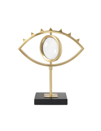 Abhika Dekoobjekt & Lupe Magnifier Eye Bronze | H 40 cm