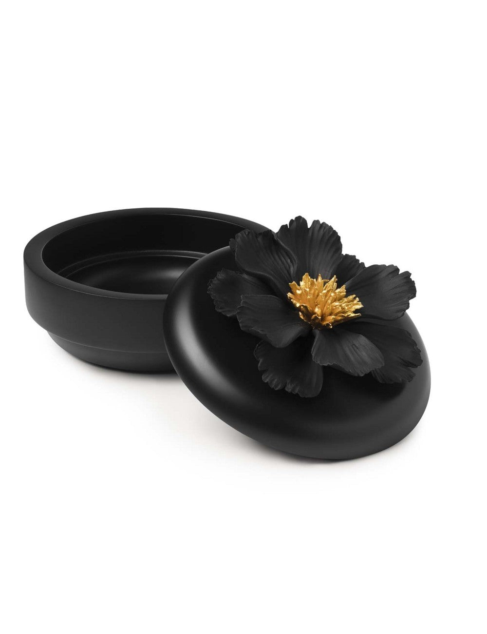 Abhika Dose & Aufbewahrungsbox Peony klein | Schwarz