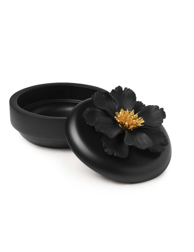 Abhika Dose & Aufbewahrungsbox Peony klein | Schwarz