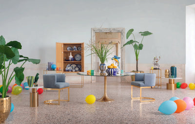 Abhika Esszimmerstuhl Pina | Gold&Grau