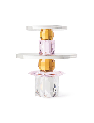 Abhika Etagere & Tortenplatte Crissy aus Kristallglas | Amber&Pink
