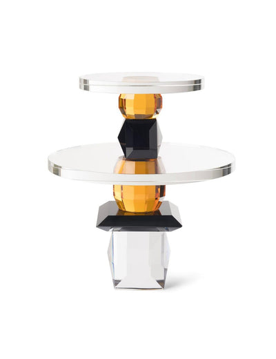 Abhika Etagere & Tortenplatte Crissy aus Kristallglas | Amber&Schwarz