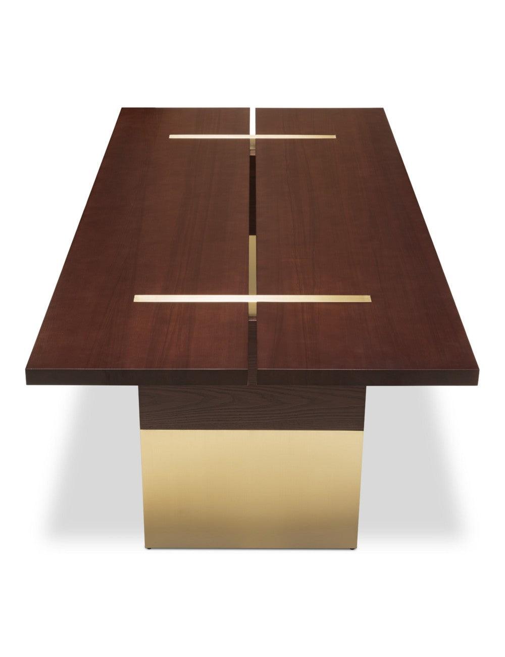 Abhika Holz-Esstisch Reddy | 215x102 cm