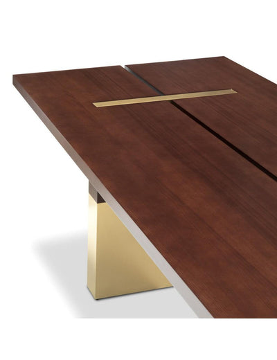 Abhika Holz-Esstisch Reddy | 215x102 cm