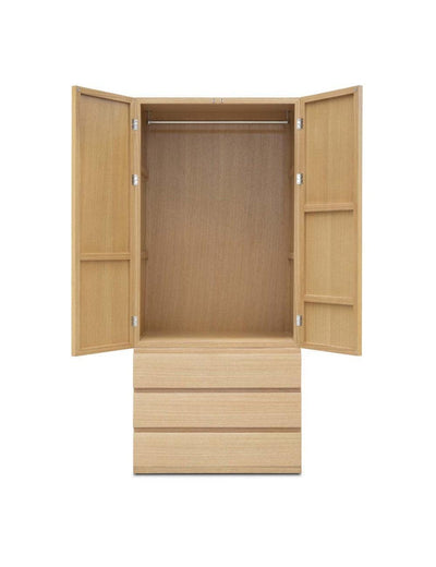 Abhika Kleiderschrank St. Martin mit Schubladen und Wiener Geflecht