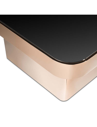 Abhika Quadratischer Esstisch Rome Roségold | 130x130 cm