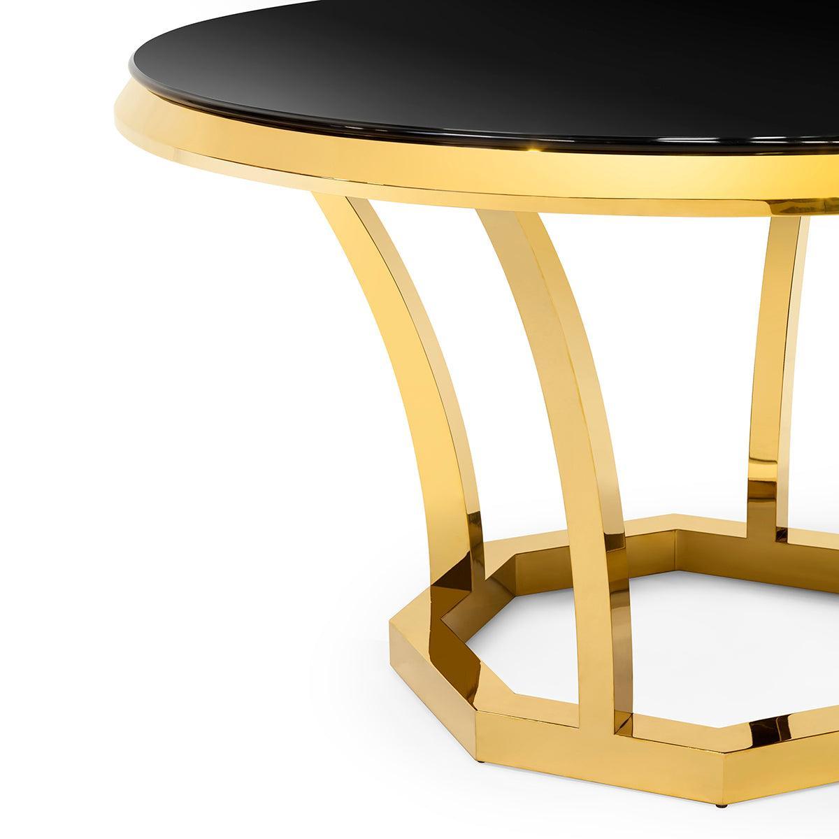 Abhika Runder Esstisch Pina Gold | ø 130 cm