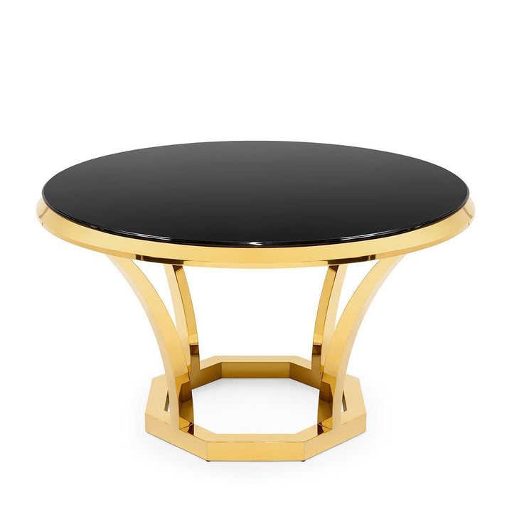 Abhika Runder Esstisch Pina Gold | ø 130 cm
