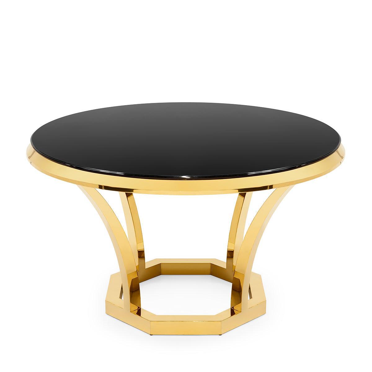 Abhika Runder Esstisch Pina Gold | ø 130 cm
