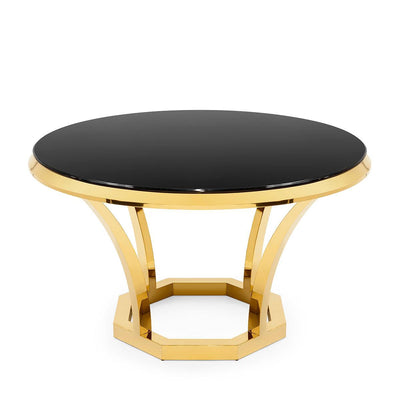 Abhika Runder Esstisch Pina Gold | ø 130 cm