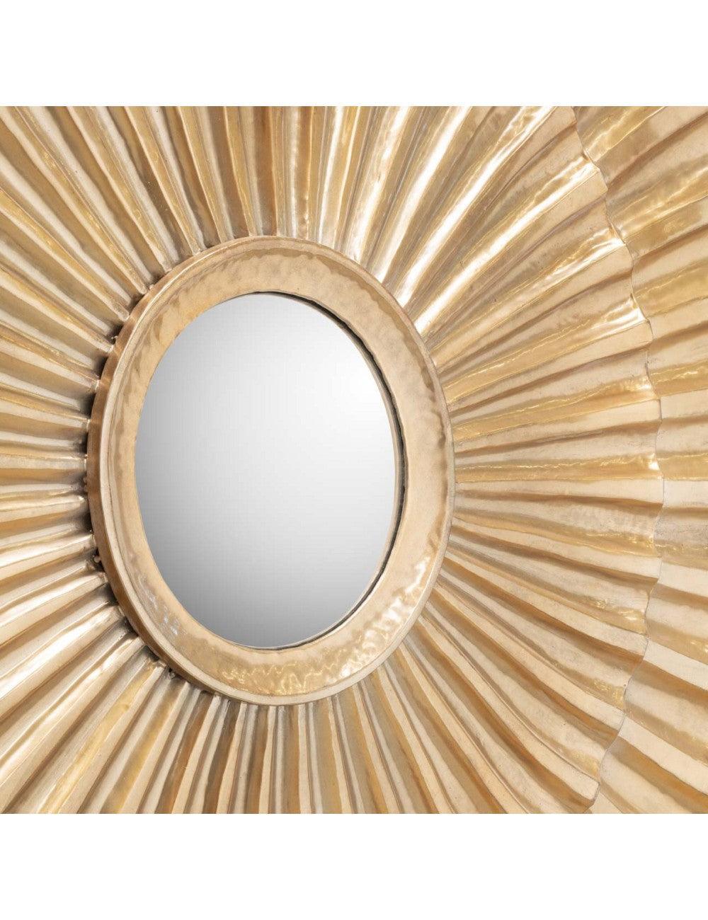 Abhika Runder Wandspiegel Sun | ø 101 cm