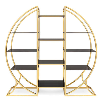 Abhika Rundes Glasregal Austin Gold | 203x202 cm