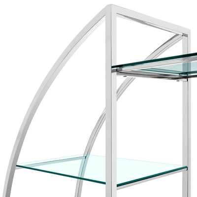 Abhika Rundes Glasregal Austin Silber | 203x202 cm