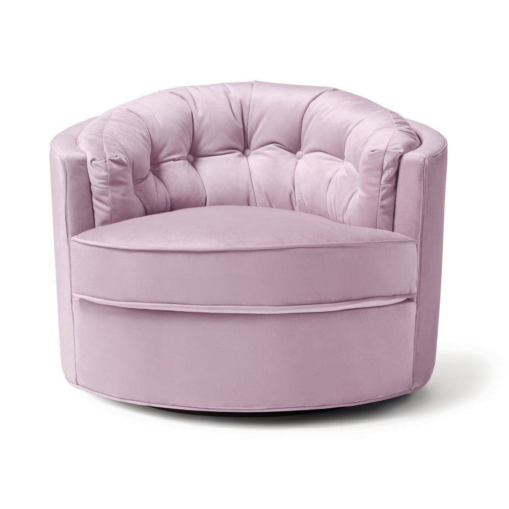 Abhika Samt-Loungesessel Crown | ø 90 cm