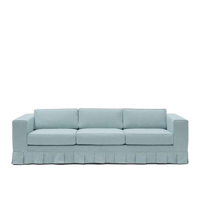 Abhika Sofa Gothit Balza aus weicher Wolle Azurblau | 265 cm