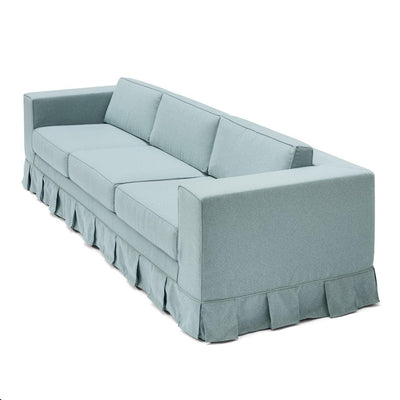 Abhika Sofa Gothit Balza aus weicher Wolle Azurblau | 265 cm