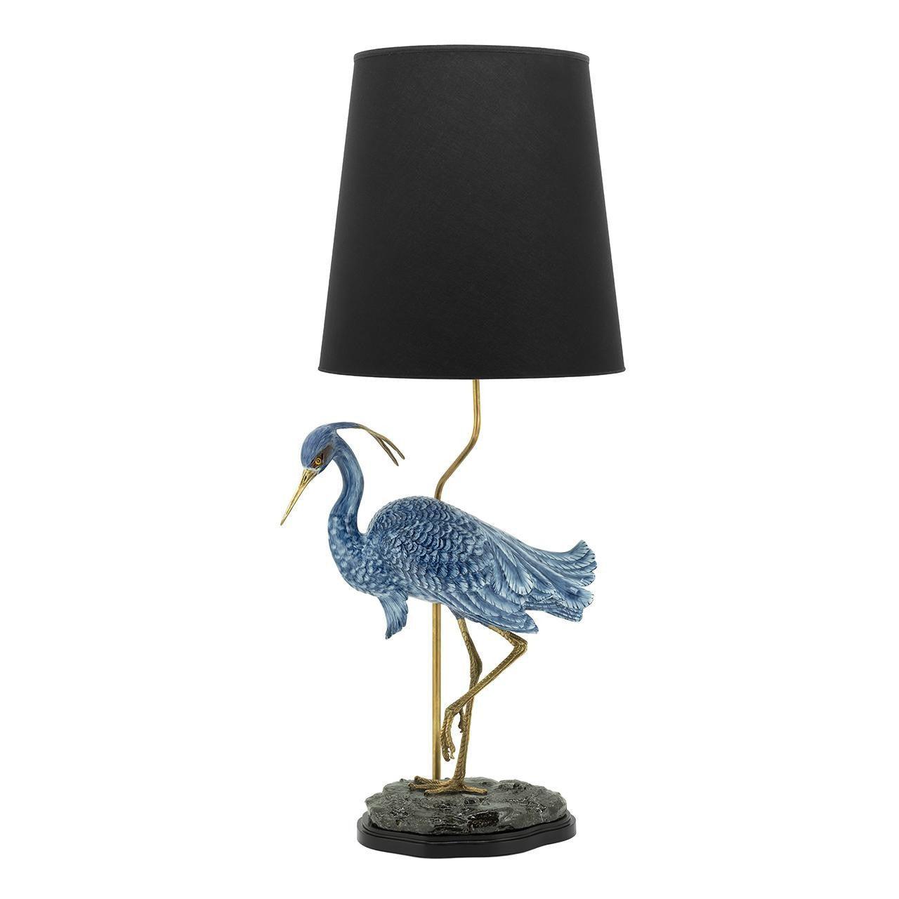 Abhika Tischlampe Heron Schwarz | H 101 cm