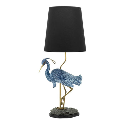 Abhika Tischlampe Heron Schwarz | H 101 cm