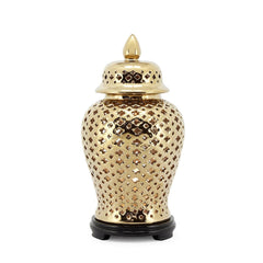 Abhika Tischlampe Ming Cross Gold | H 48 cm