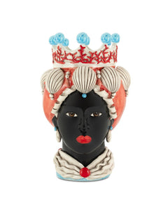 Abhika Vase Teste di Moro Lady Coral Big | H 49 cm