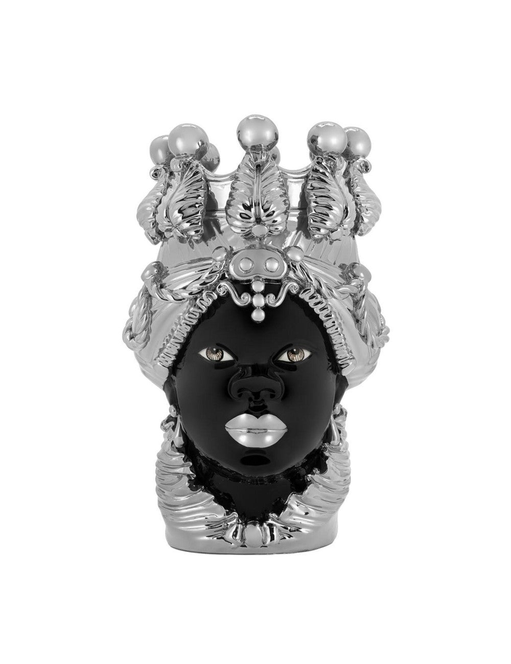 Abhika Vase Teste di Moro Lady Dreams Platinum Big | H 48 cm