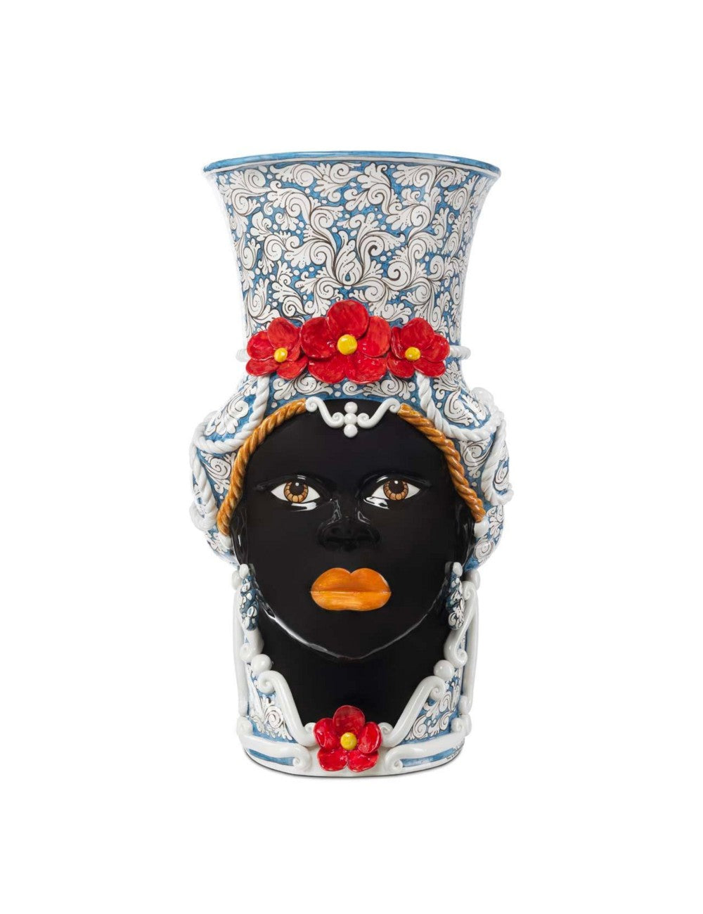 Abhika Vase Teste di Moro Lady Giant Flower | H 76 cm