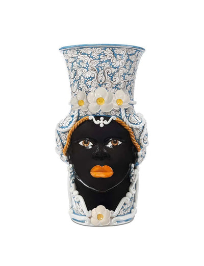 Abhika Vase Teste di Moro Lady Giant Flower | H 76 cm