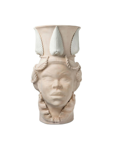 Abhika Vase Teste di Moro Lady Giant Terra | H 76 cm