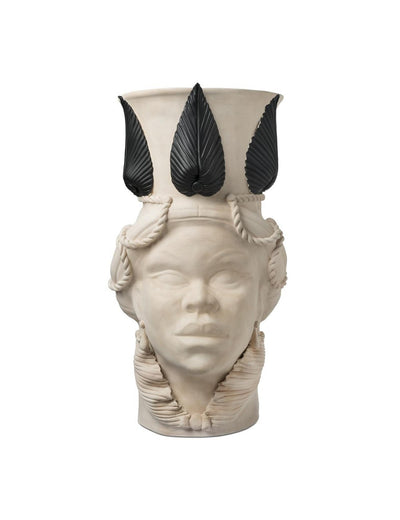 Abhika Vase Teste di Moro Lady Giant Terra | H 76 cm