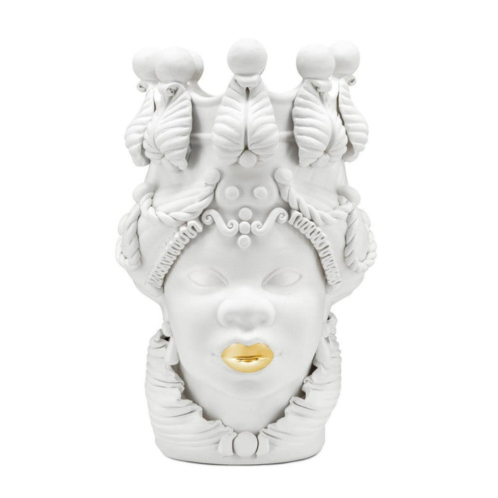 Abhika Vase Teste di Moro Lady mit Kussmund | H 48 cm