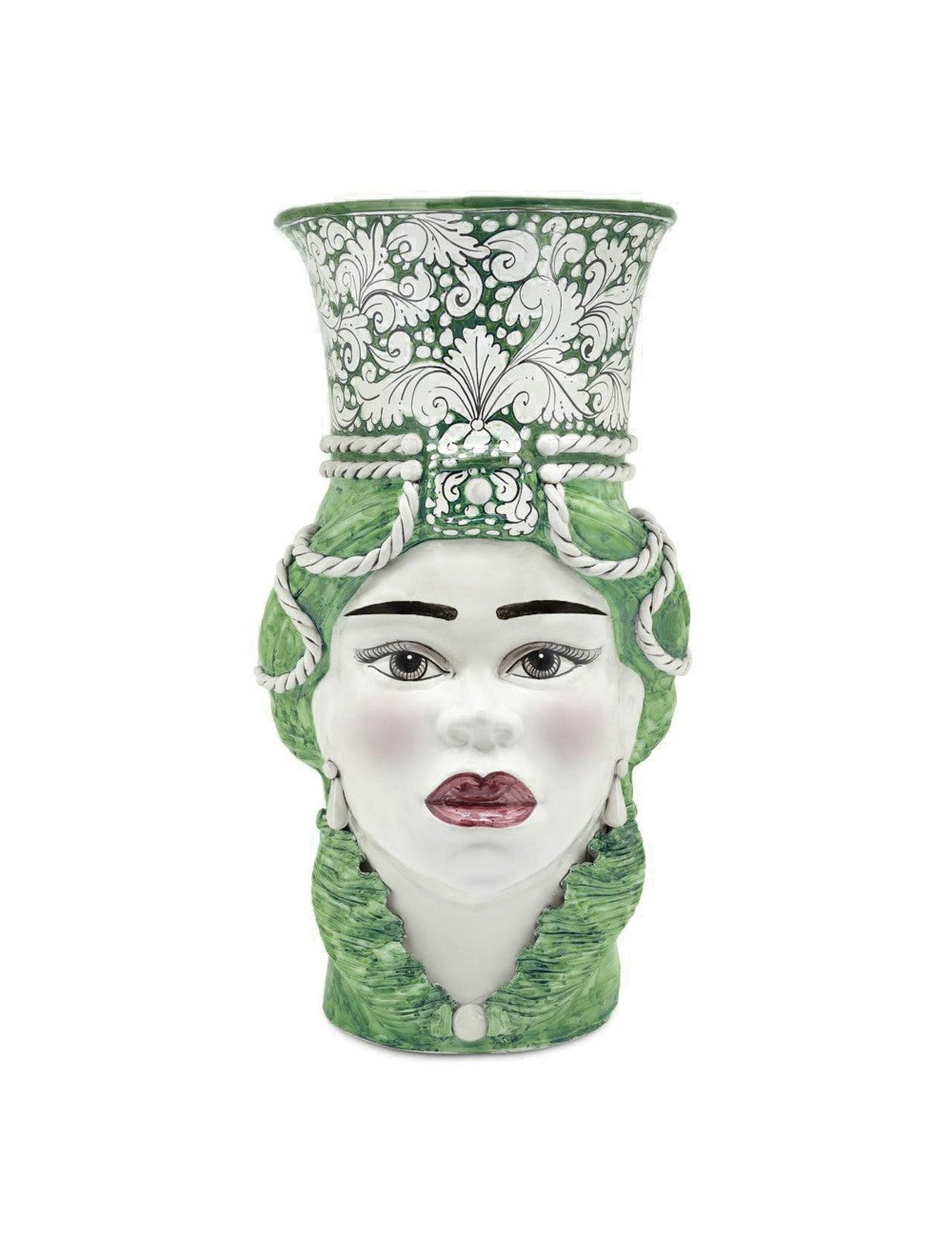 Abhika Vase Teste di Moro Lady Ornate Giant | H 76 cm