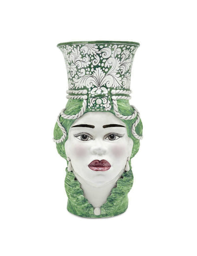 Abhika Vase Teste di Moro Lady Ornate Giant | H 76 cm