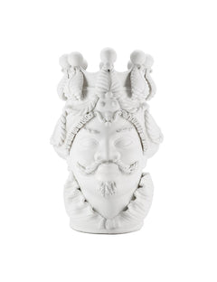 Abhika Vase Teste di Moro Man Big Matt | H 48 cm