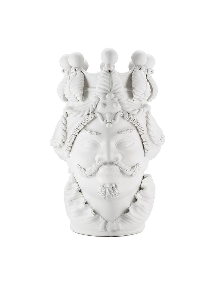 Abhika Vase Teste di Moro Man Big Matt | H 48 cm