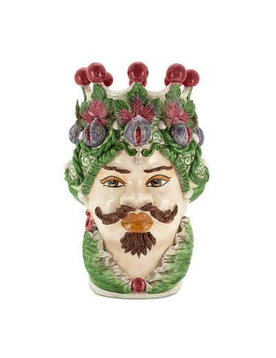 Abhika Vase Teste di Moro Man Fig Big | H 51 cm
