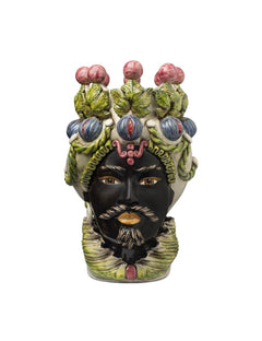 Abhika Vase Teste di Moro Man Fig Big | H 51 cm