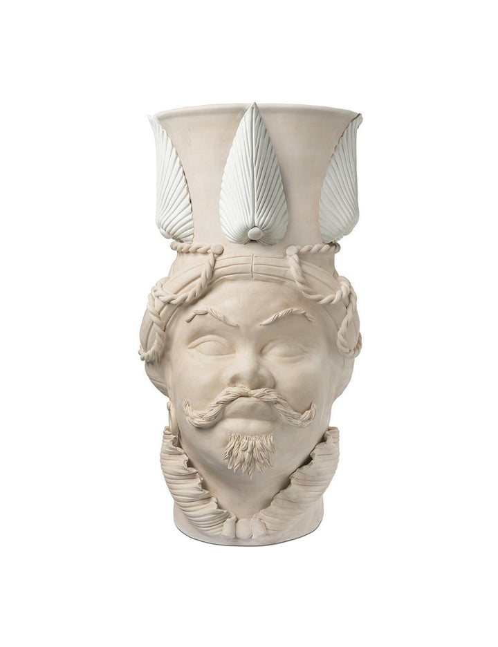 Abhika Vase Teste di Moro Man Giant Terra | H 76 cm