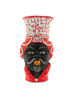 Abhika Vase Teste di Moro Man Ornate Giant | H 76 cm