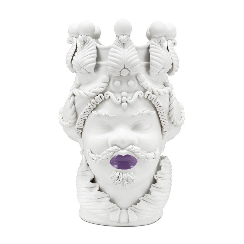 Abhika Vase Teste di Moro Mann mit Kussmund | H 48 cm